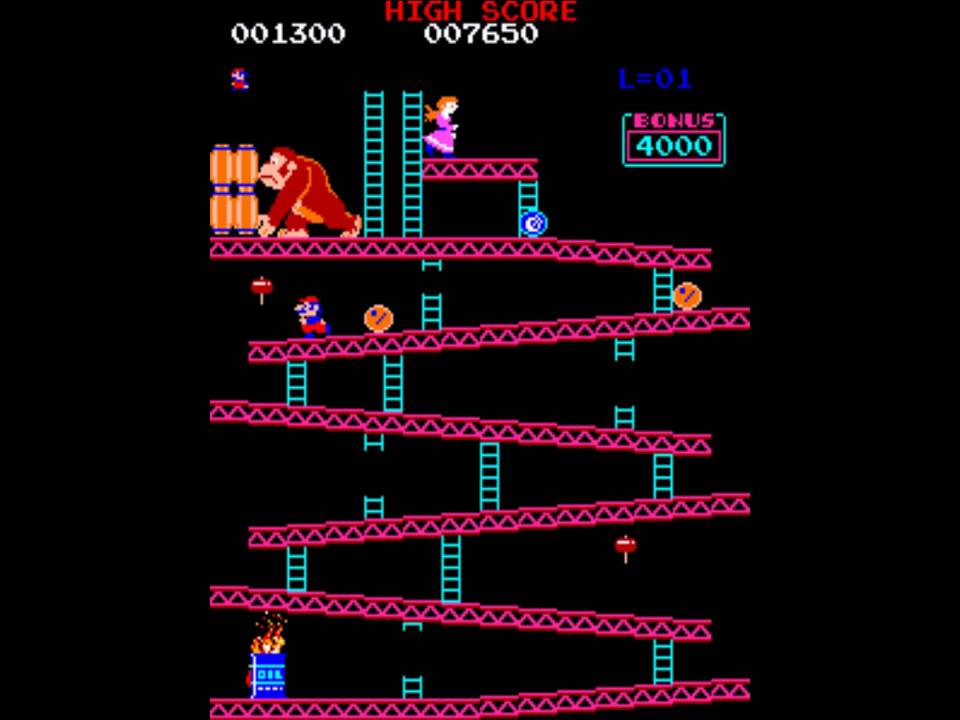 Donkey Kong oyunundan bir görüntü